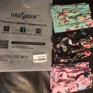 Baby swaddles and matching headband set